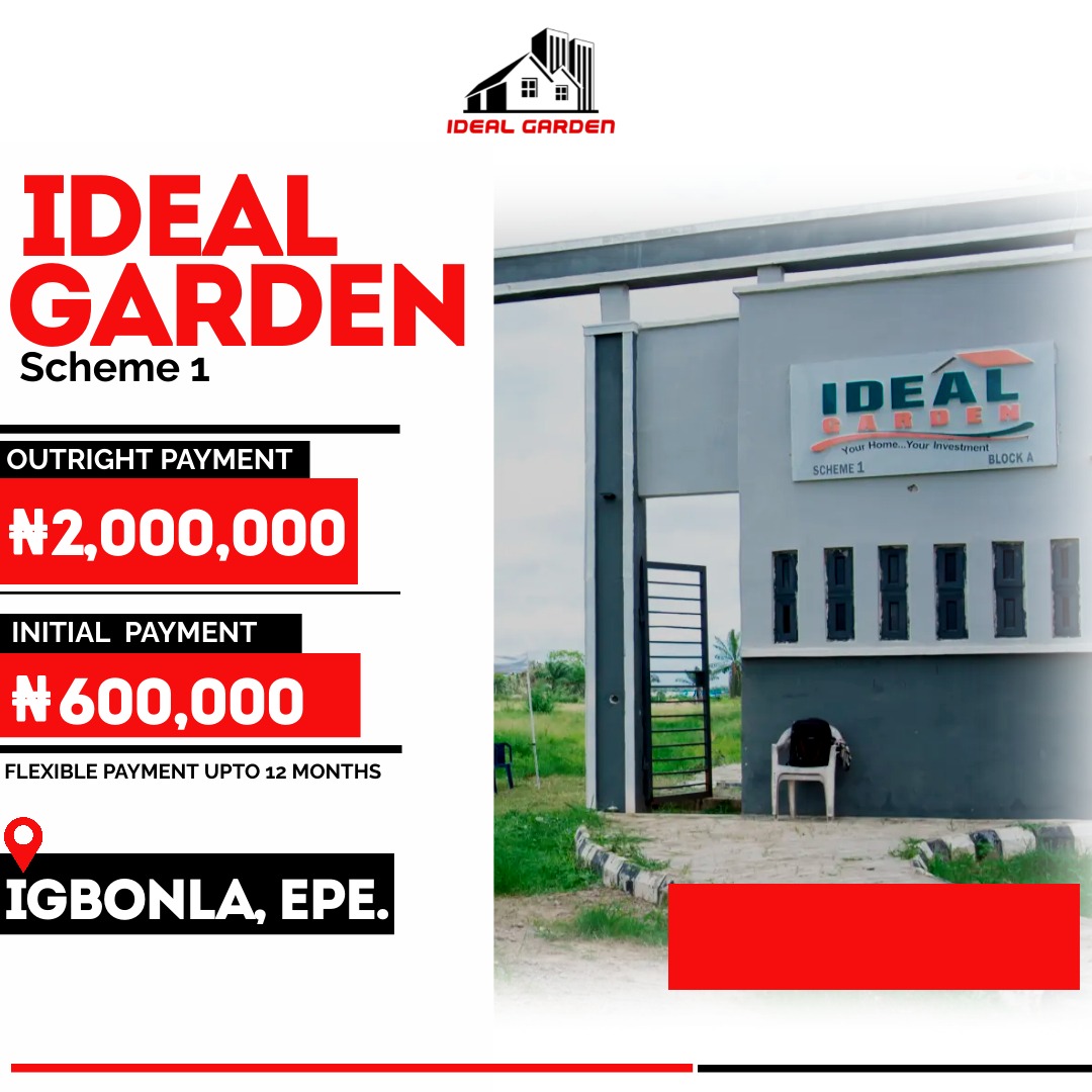 Land for sale in Igbonla Epe LGA, Lagos | Ideal Garden Scheme 1