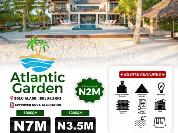 Land for sale in solu alade | atlantic garden estate